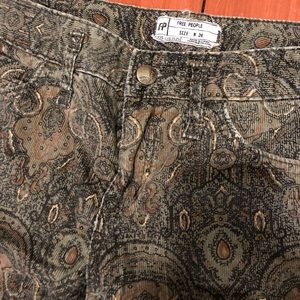 Free People Corduroy Printed Pants